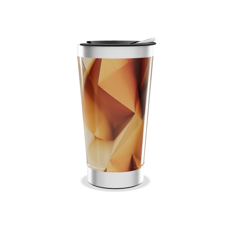 Copo Térmico - Design Geométrico Bege