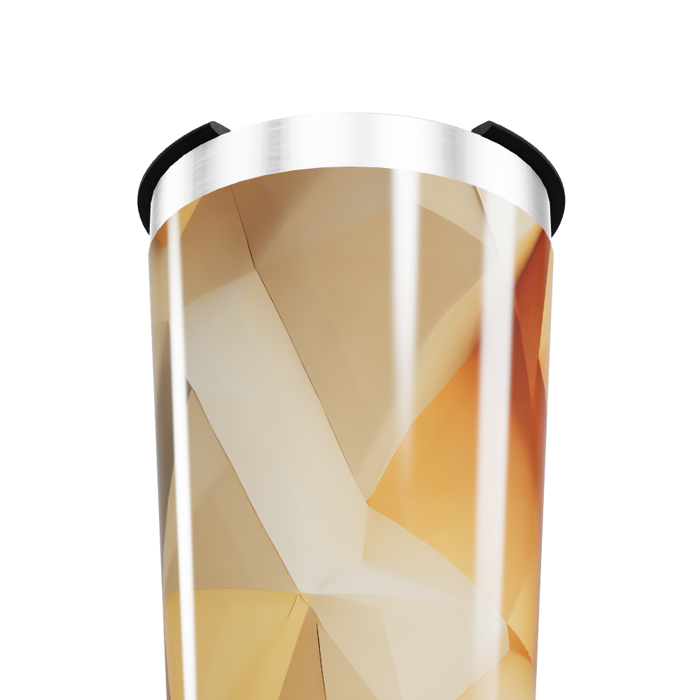 Copo Térmico - Design Geométrico Bege