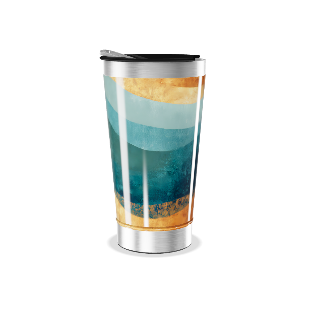 Copo Térmico - Estampa Ondas Coloridas