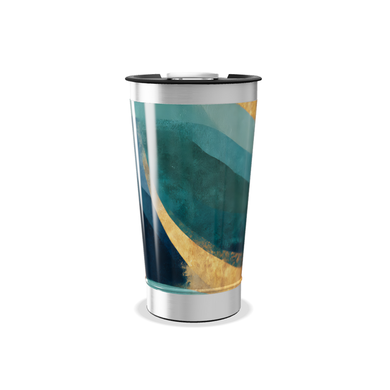 Copo Térmico - Estampa Ondas Coloridas