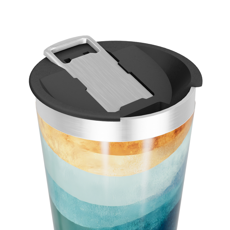 Copo Térmico - Estampa Ondas Coloridas