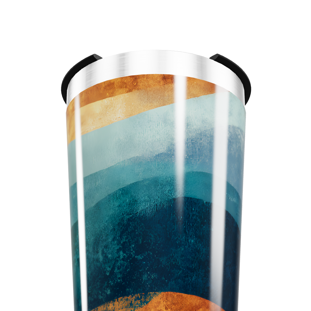 Copo Térmico - Estampa Ondas Coloridas