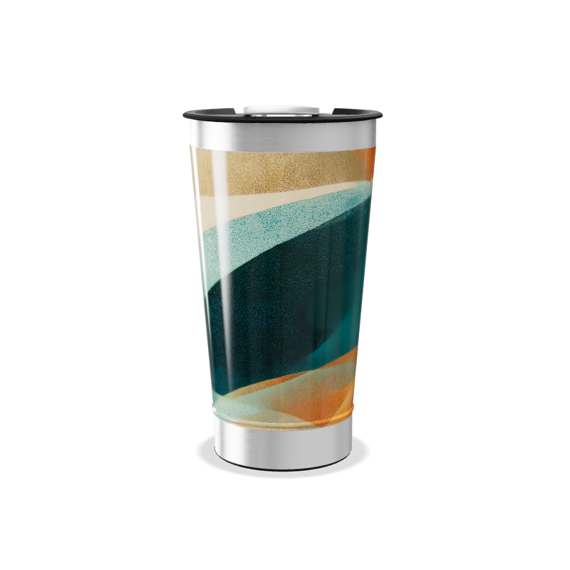 Copo Térmico - Colorido Abstrato Aço Inox