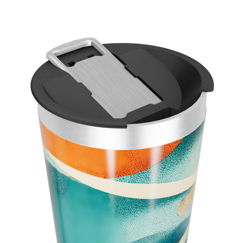 Copo Térmico - Colorido Abstrato Aço Inox