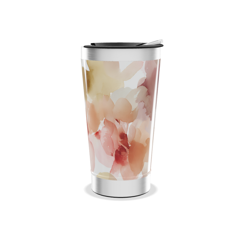 Copo Térmico - Estampa Floral Aquarela