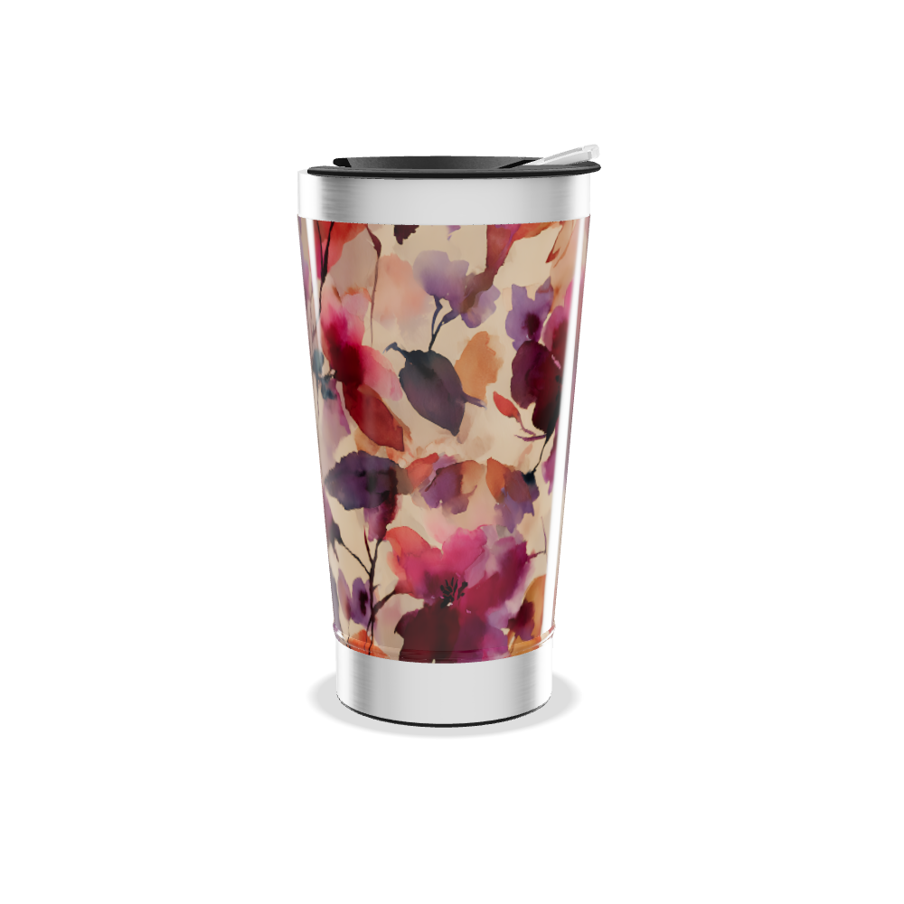 Copo Térmico - Floral Colorido Aço Inox