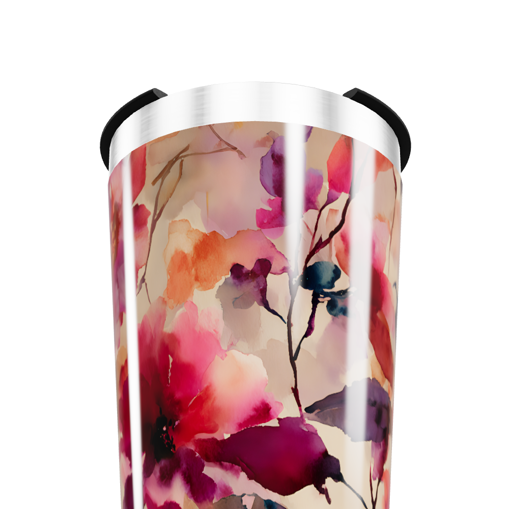 Copo Térmico - Floral Colorido Aço Inox