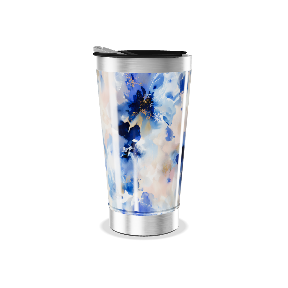Copo Térmico - Floral Azul