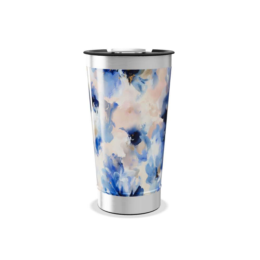 Copo Térmico - Floral Azul