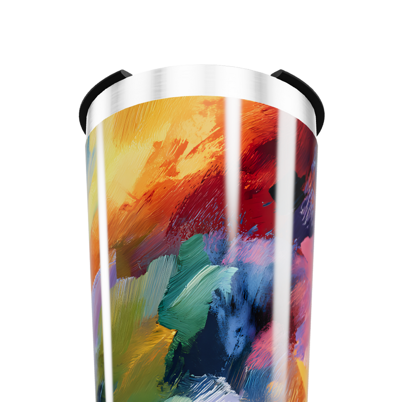 Copo Térmico - Pintura Abstrata Colorida