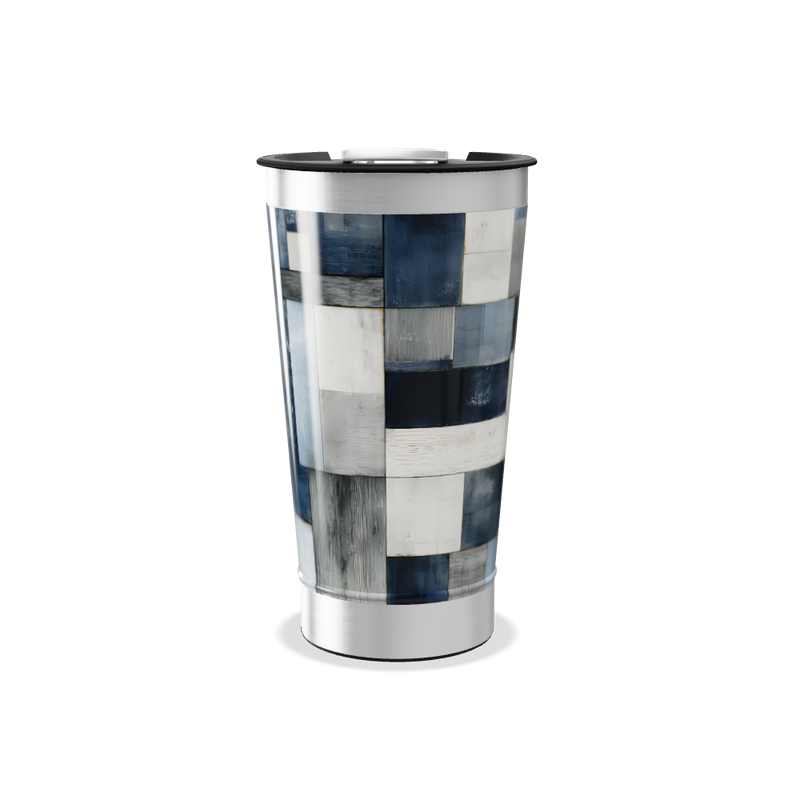 Copo Térmico - Estampa Azul e Cinza