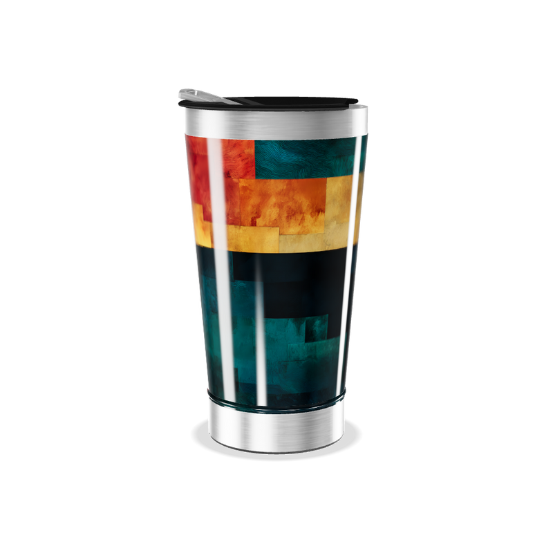 Copo Térmico - Estampa Geométrica Colorida