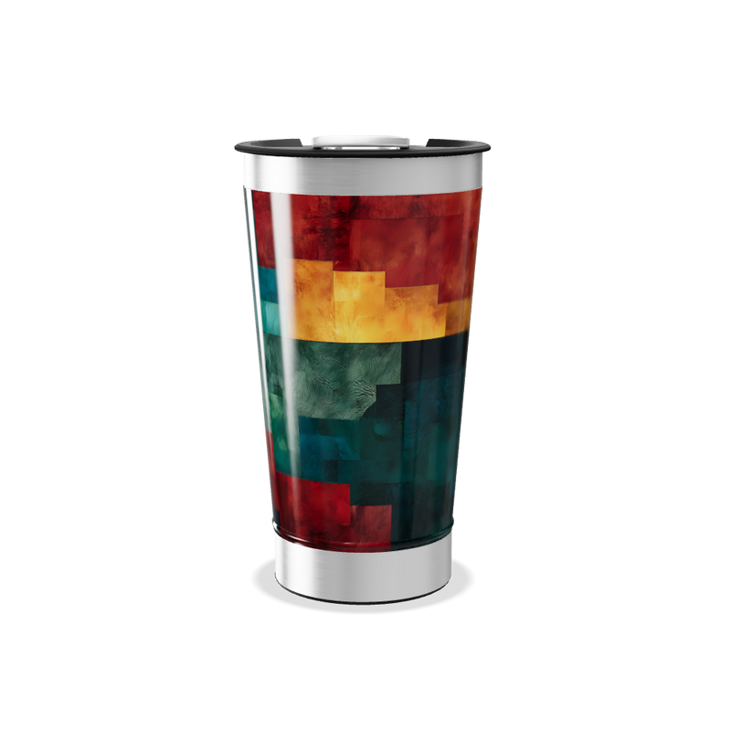 Copo Térmico - Estampa Geométrica Colorida