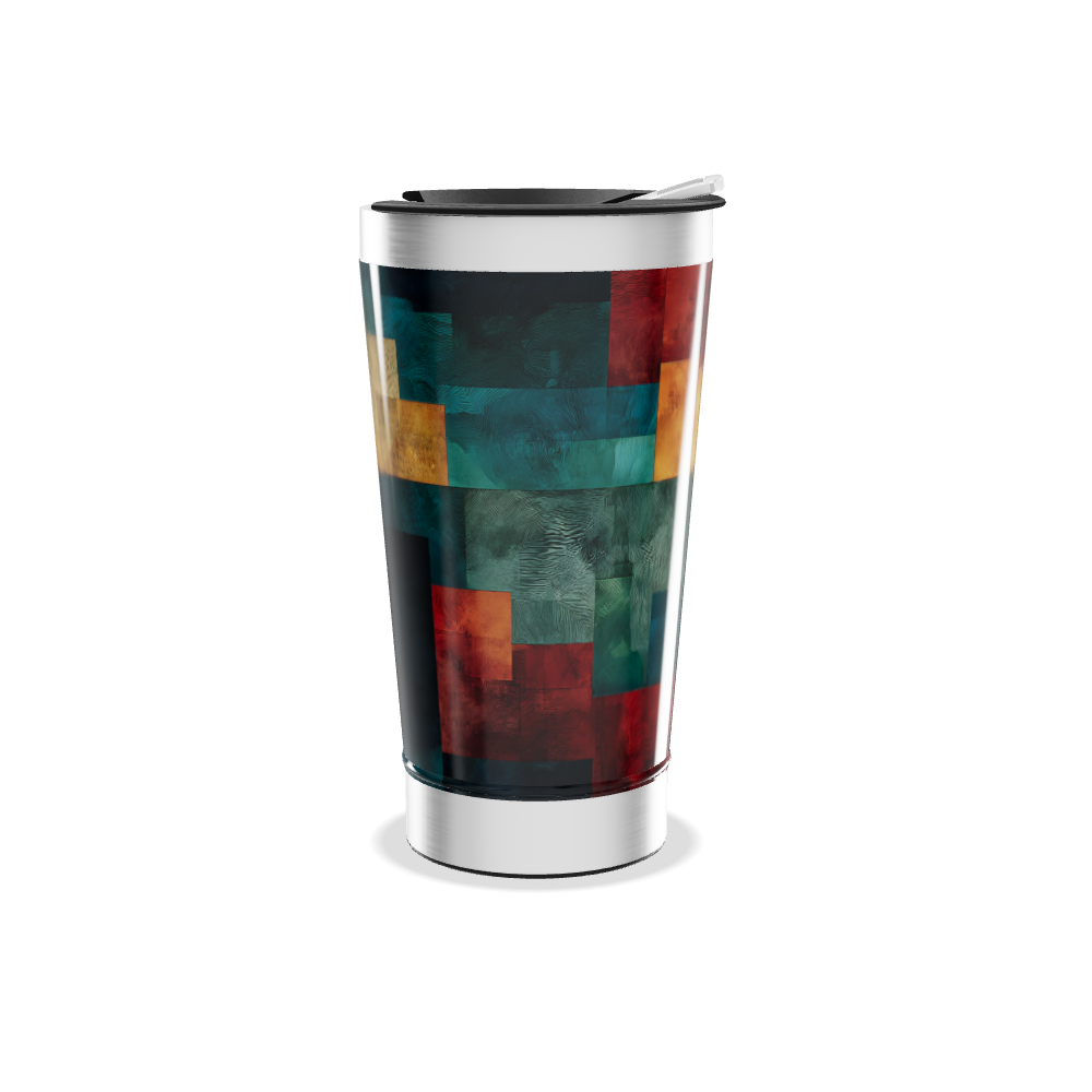 Copo Térmico - Estampa Geométrica Colorida