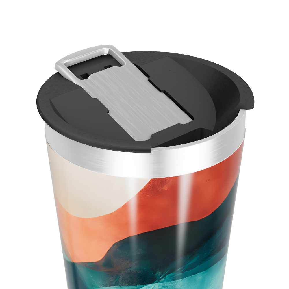 Copo Térmico - Estampa Abstrata Colorida