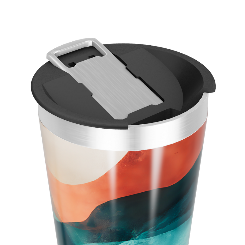 Copo Térmico - Estampa Abstrata Colorida