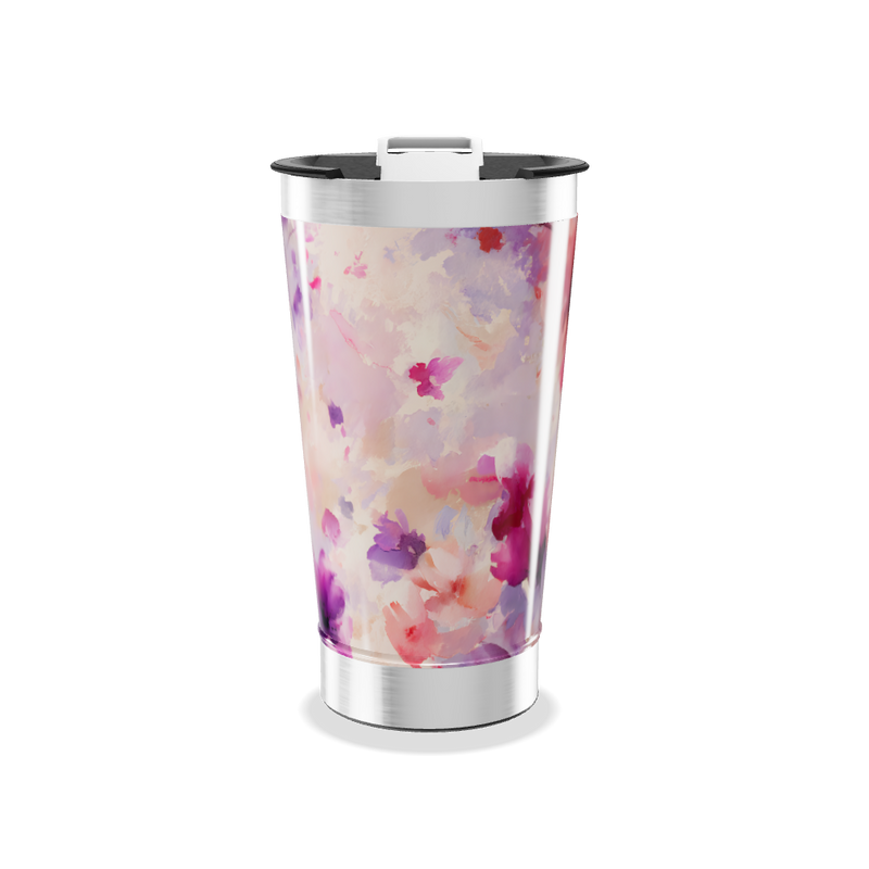 Copo Térmico - Floral Aquarela Inox