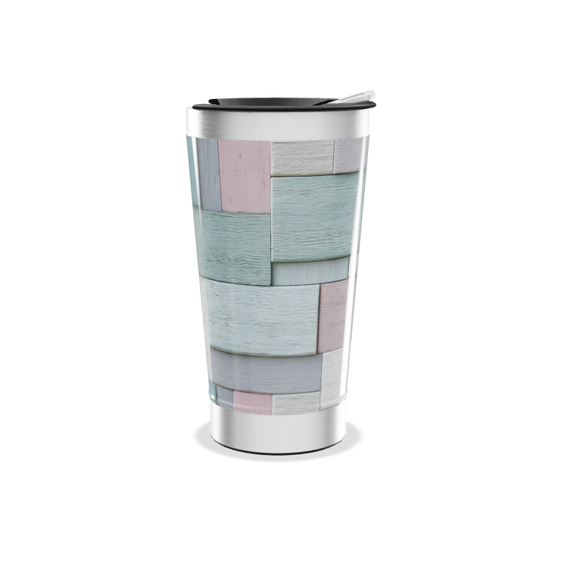 Copo Térmico - Estampa Colorida Madeira