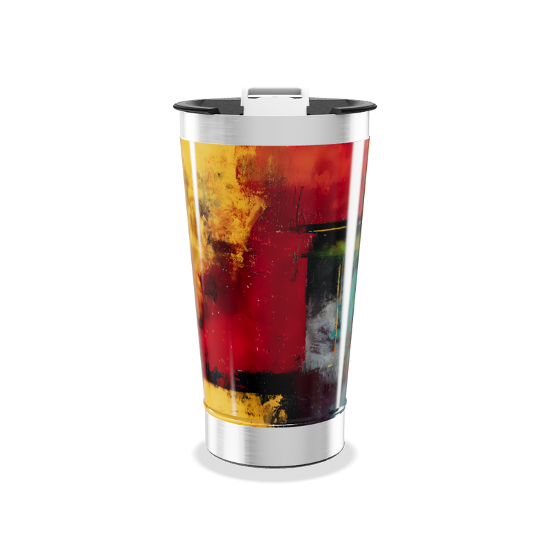 Copo Térmico - Estampa Abstrata Colorida