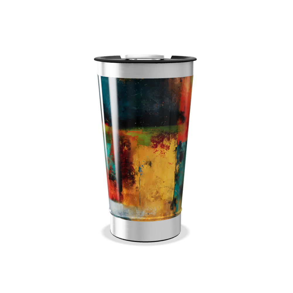 Copo Térmico - Estampa Abstrata Colorida