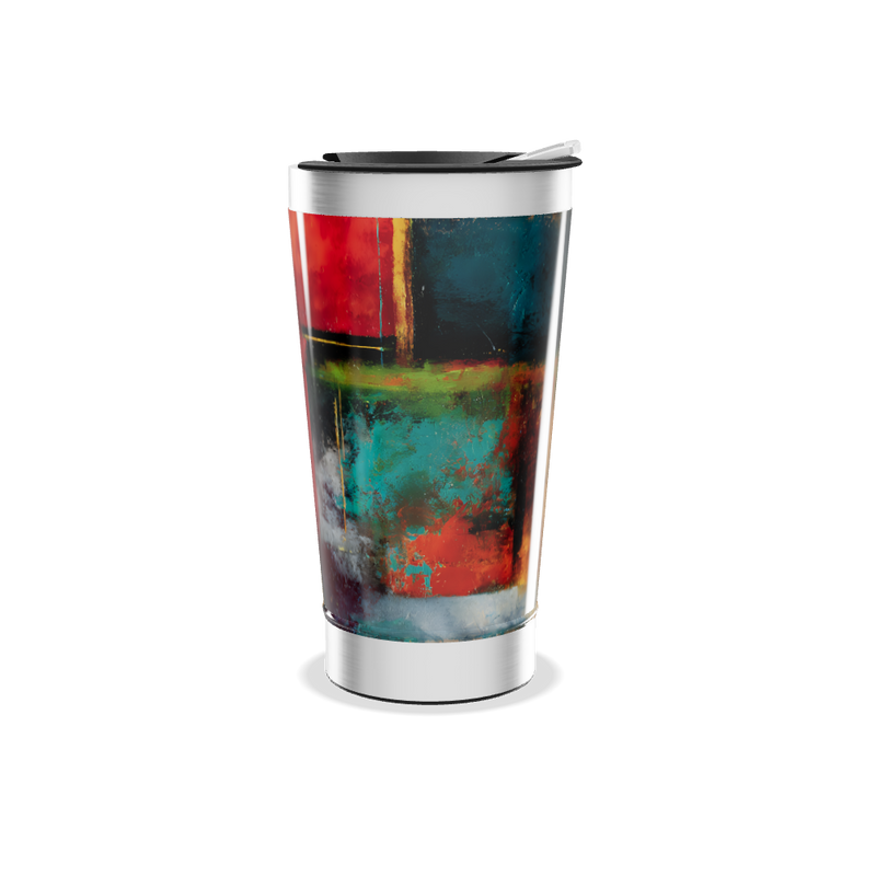 Copo Térmico - Estampa Abstrata Colorida