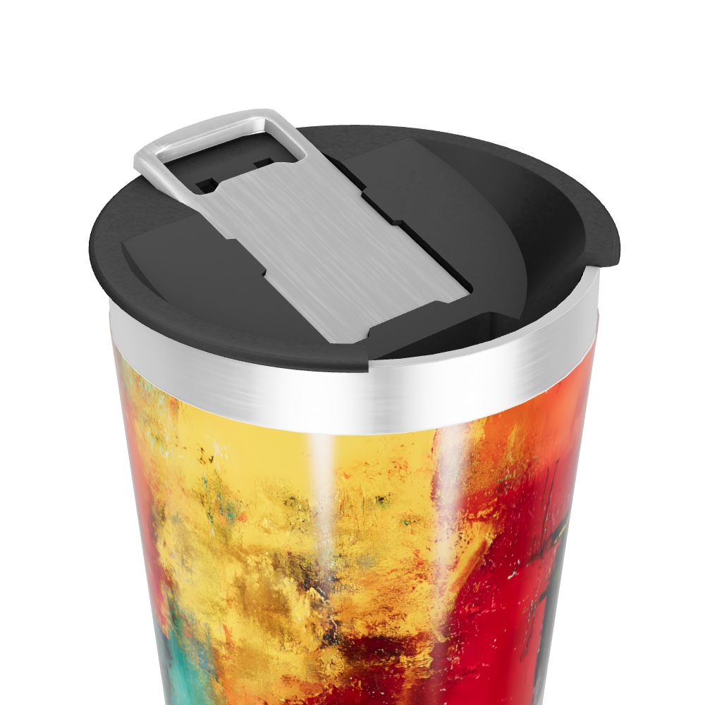 Copo Térmico - Estampa Abstrata Colorida