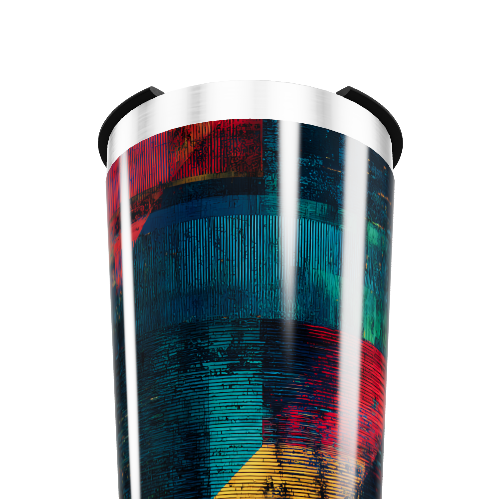 Copo Térmico - Estampa Abstrata Colorida