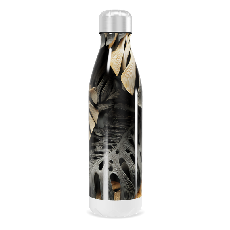 Garrafa Inox - Estampa Folhas Coloridas