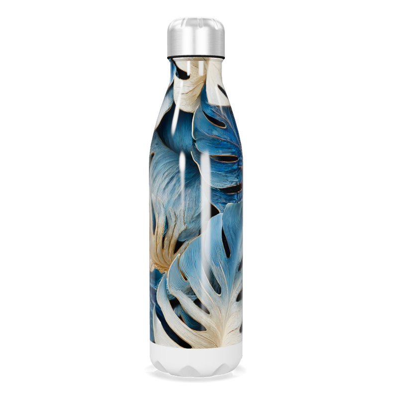 Garrafa Inox - Folhagem Azul