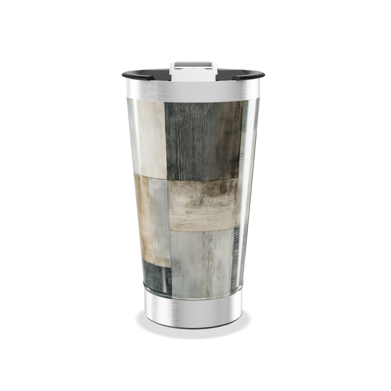 Copo Térmico - Estampa Madeira Colorida