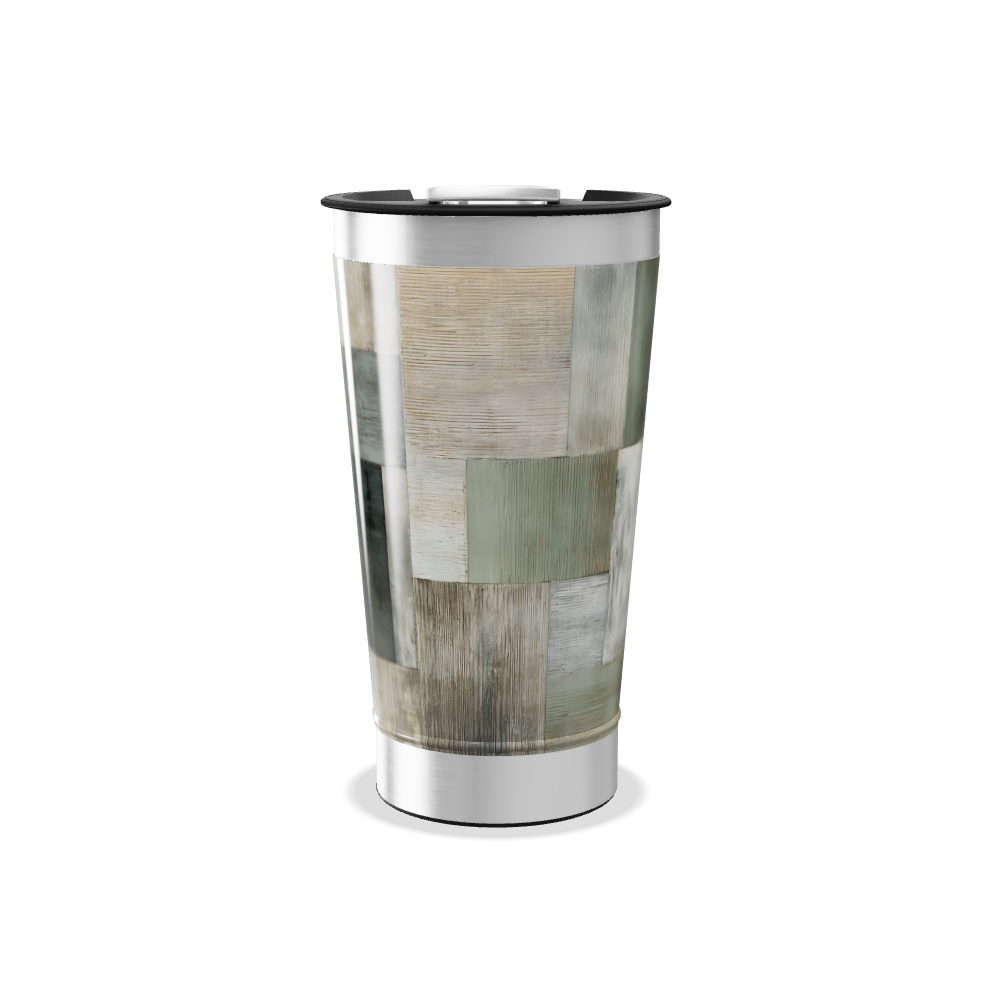 Copo Térmico - Estampa Madeira Colorida
