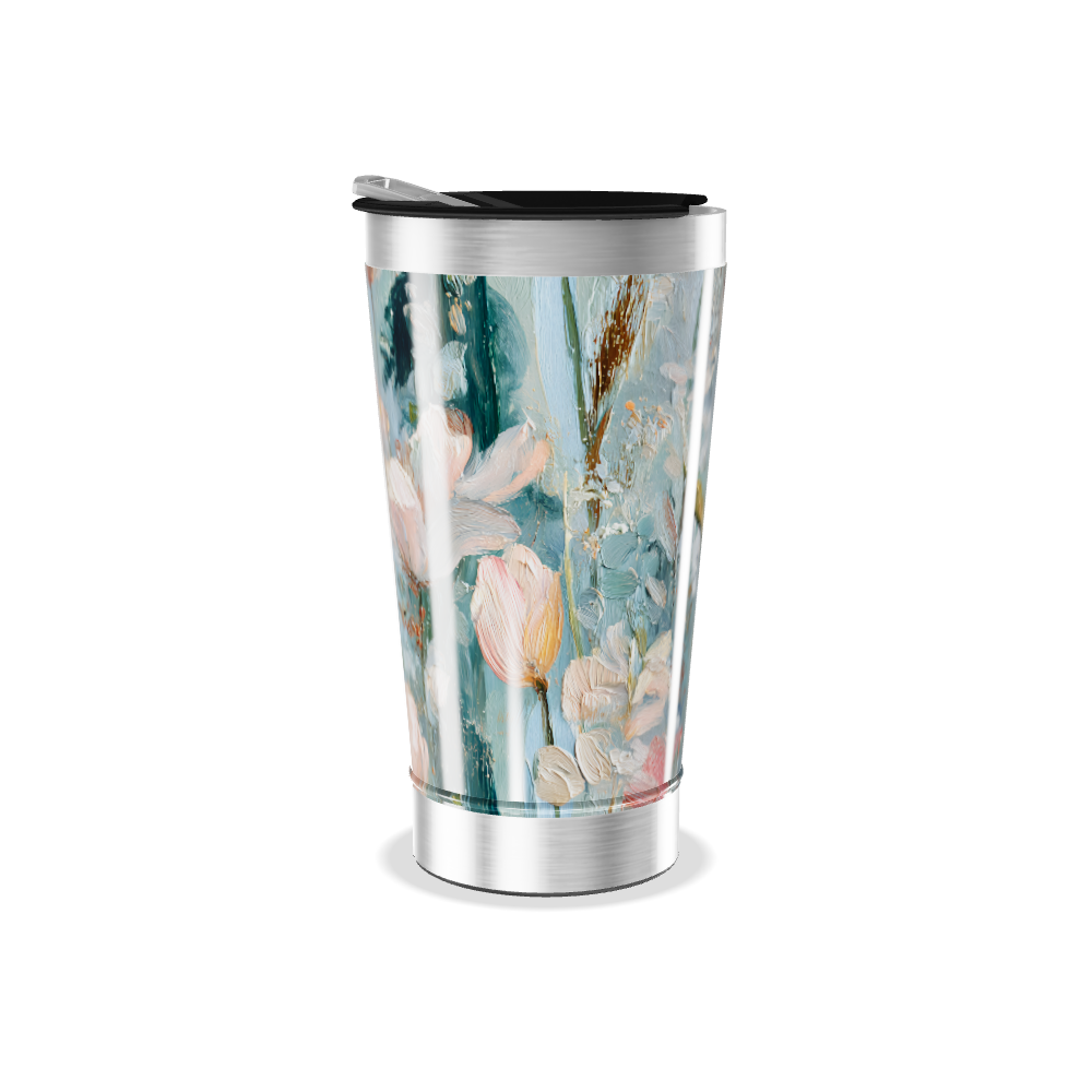 Copo Térmico - Floral Aquarela Aço Inox