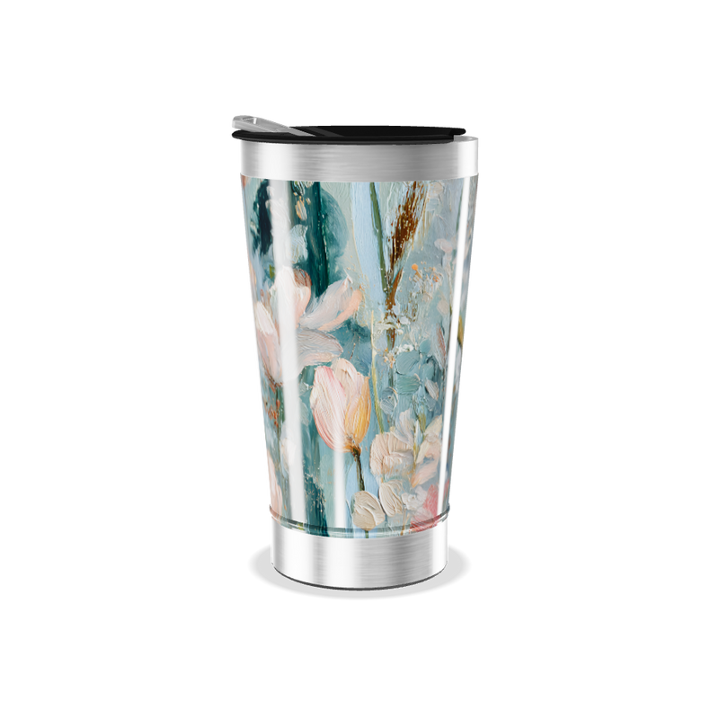 Copo Térmico - Floral Aquarela Aço Inox