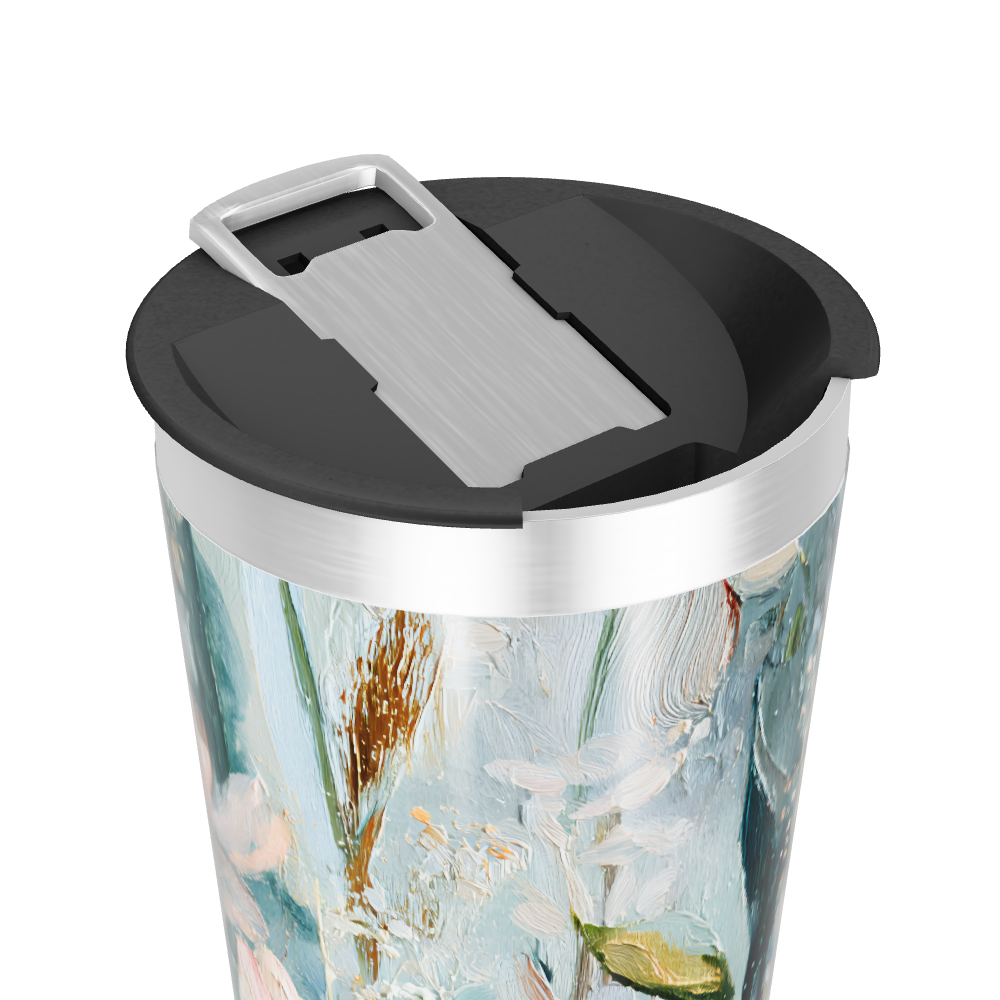 Copo Térmico - Floral Aquarela Aço Inox