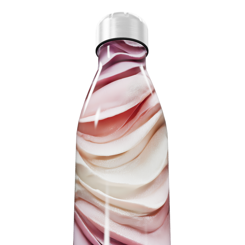 Garrafa Inox Estampada - Tons Rosa e Bege