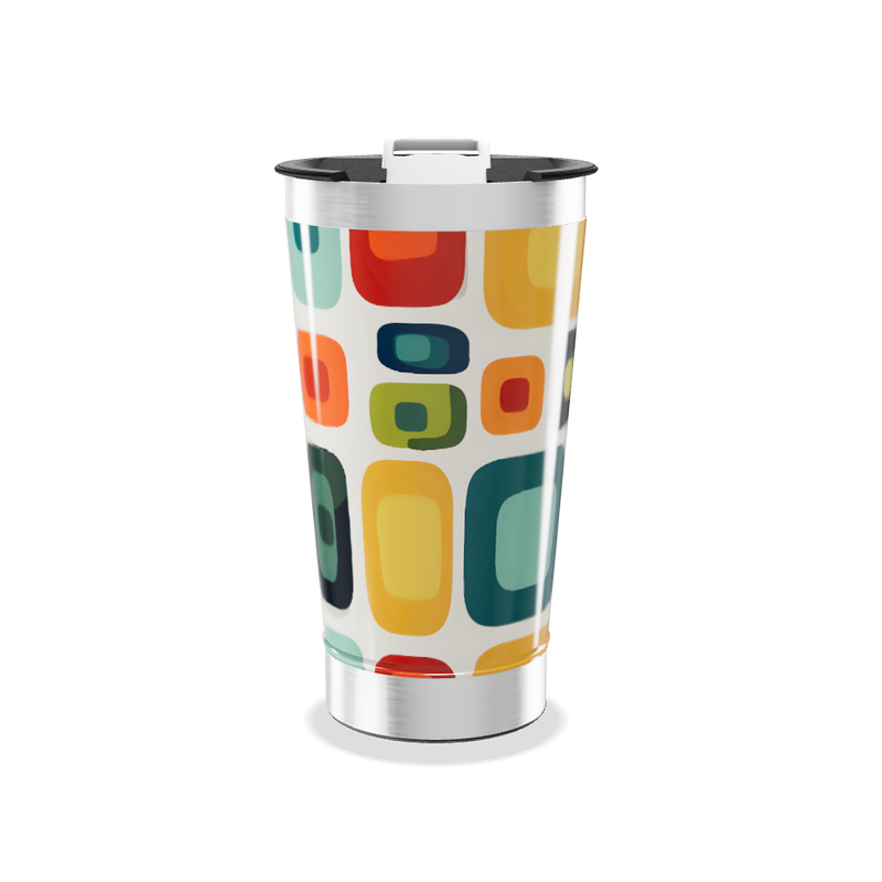 Copo Térmico - Estampa Geométrica Colorida