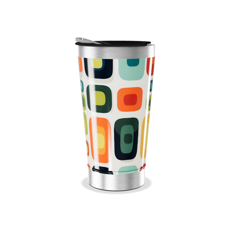 Copo Térmico - Estampa Geométrica Colorida