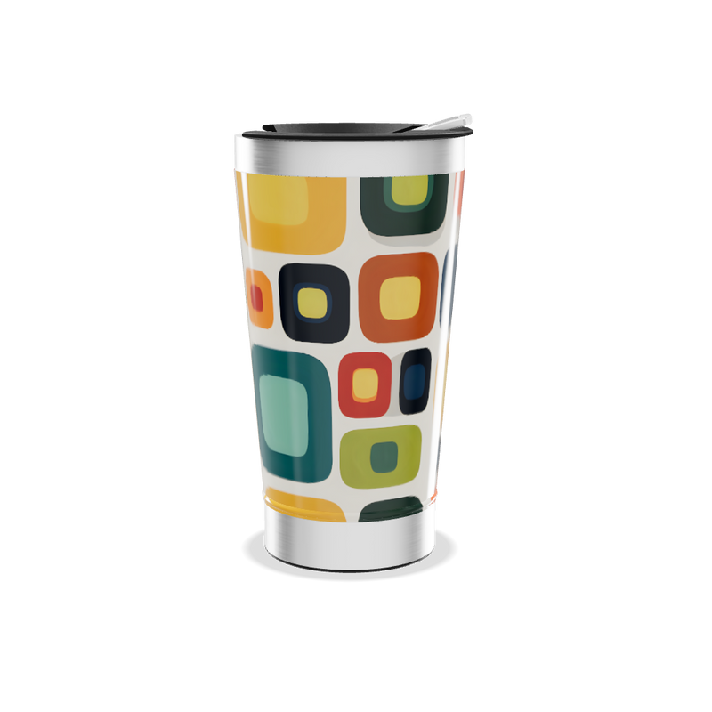 Copo Térmico - Estampa Geométrica Colorida