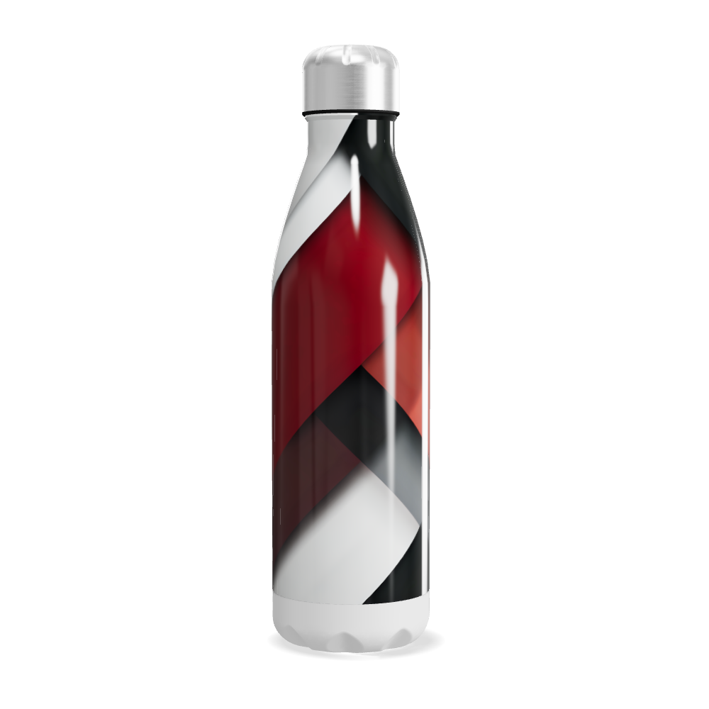 Garrafa Inox - Vermelha e Preta com Design Moderno