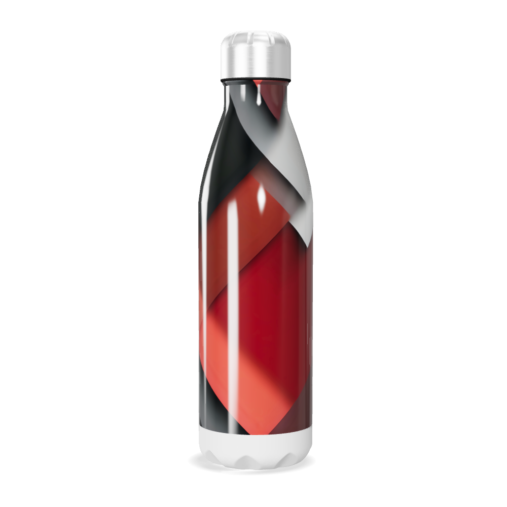Garrafa Inox - Vermelha e Preta com Design Moderno
