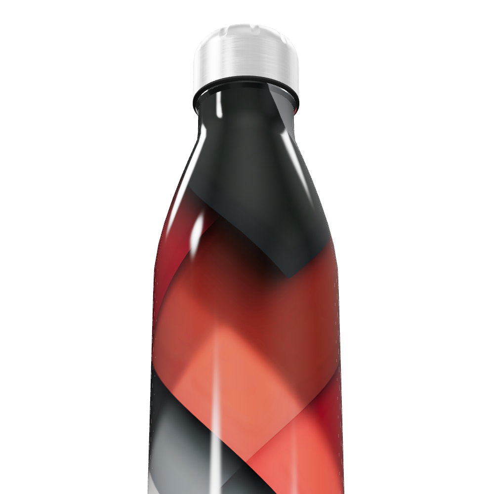 Garrafa Inox - Vermelha e Preta com Design Moderno