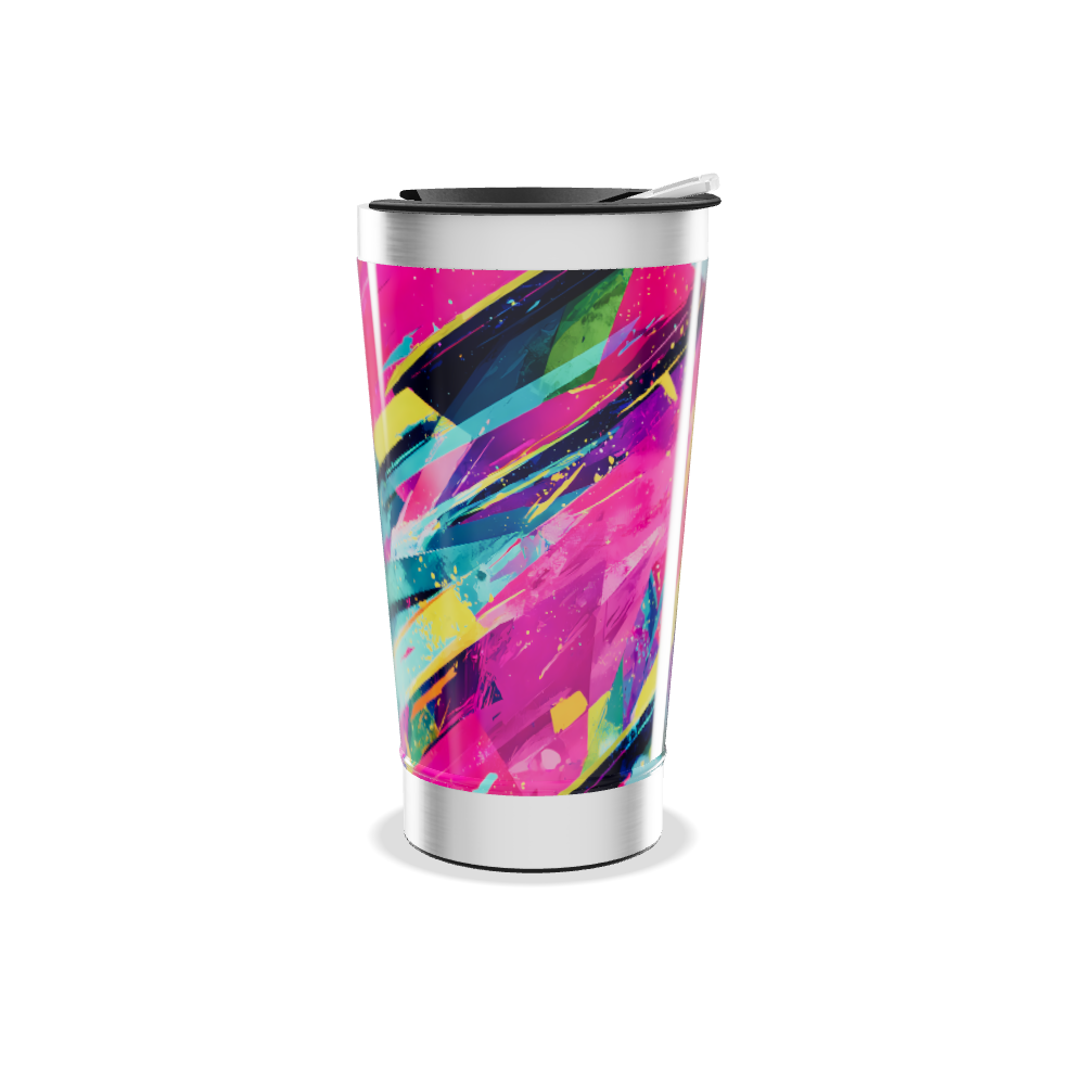 Copo Térmico - Estampa Colorida Abstrata