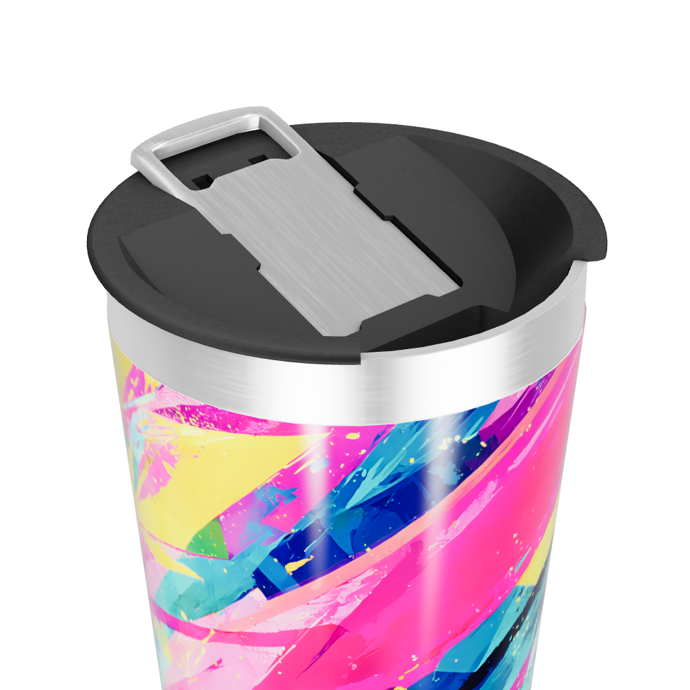 Copo Térmico - Estampa Colorida Abstrata
