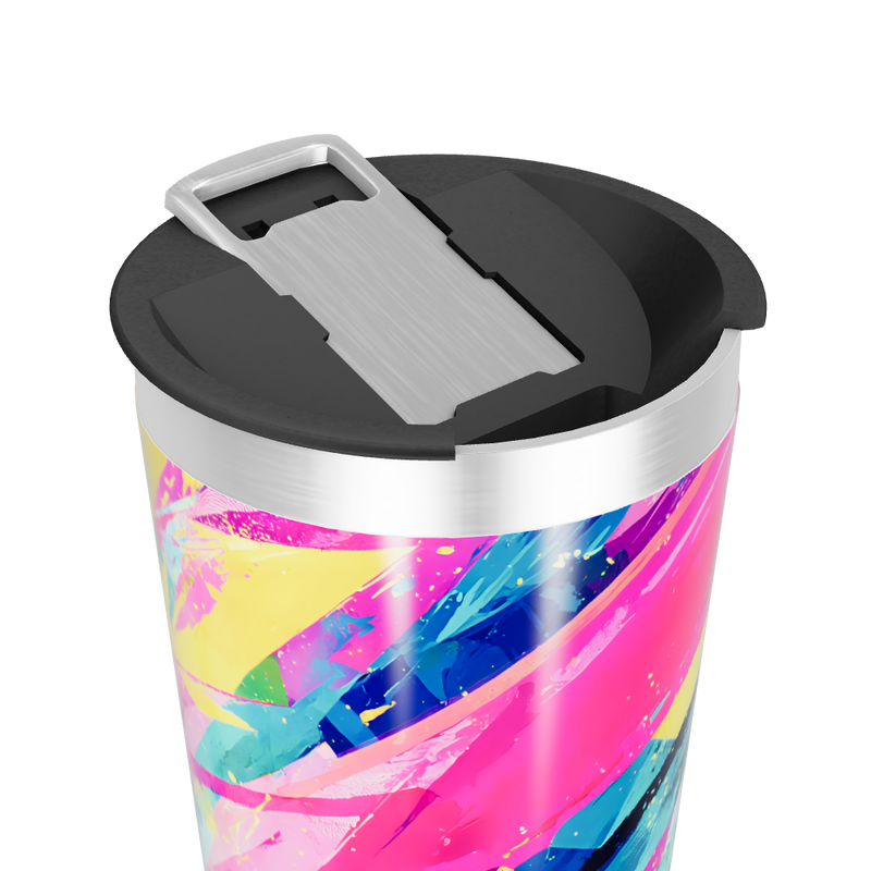Copo Térmico - Estampa Colorida Abstrata