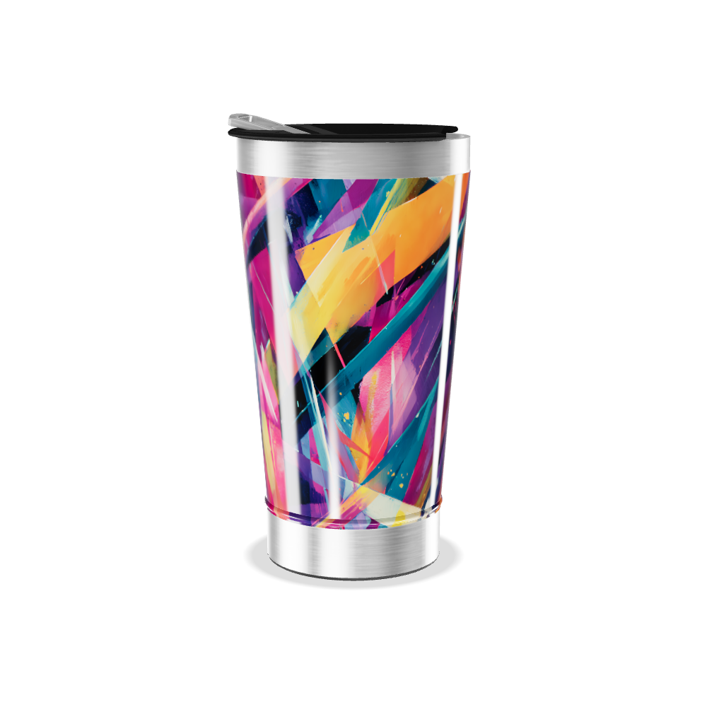 Copo Térmico - Estampa Colorida Abstrata