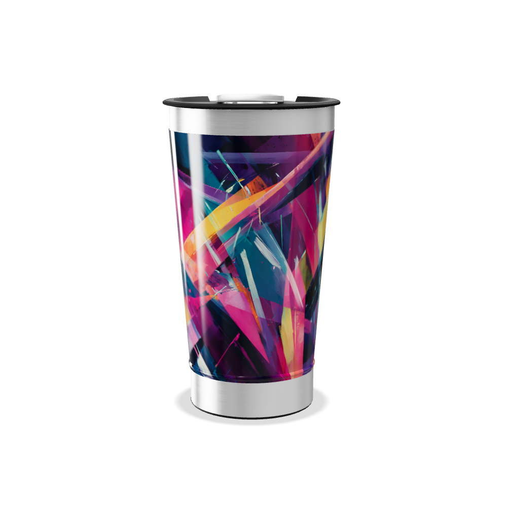 Copo Térmico - Estampa Colorida Abstrata