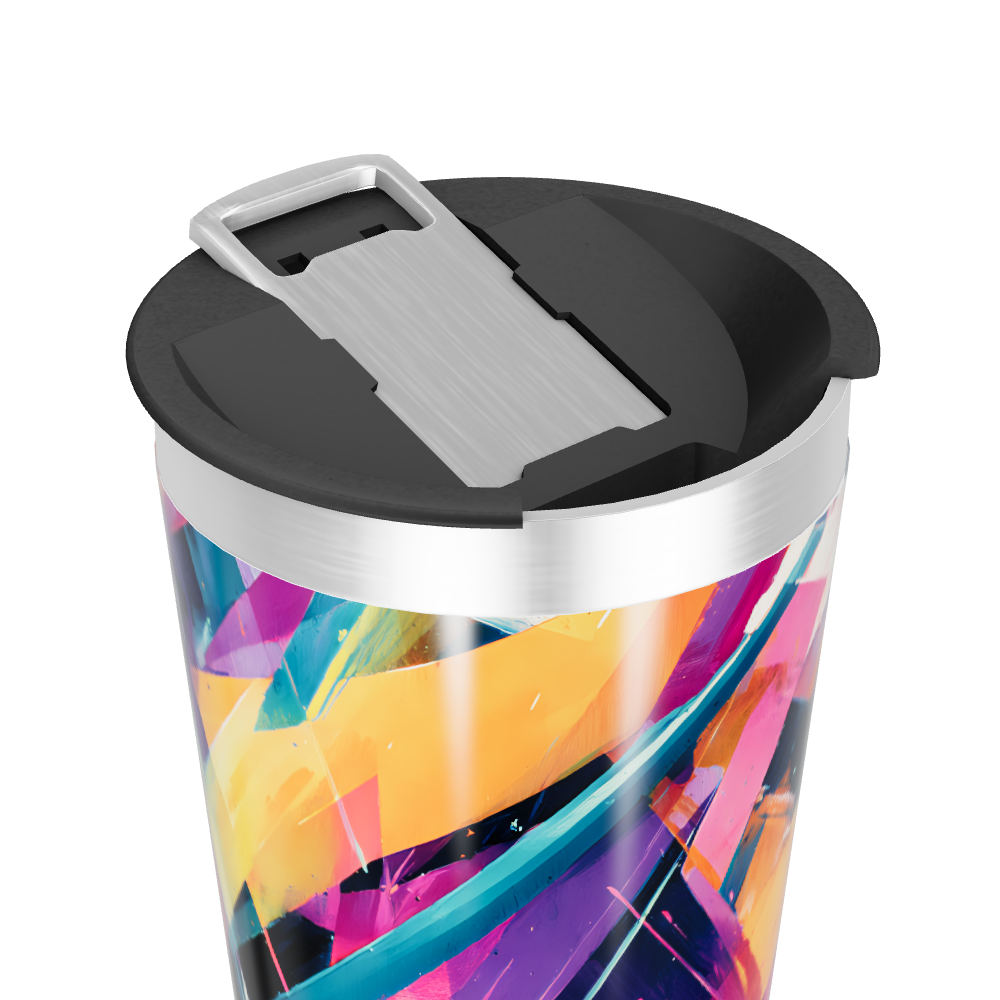 Copo Térmico - Estampa Colorida Abstrata
