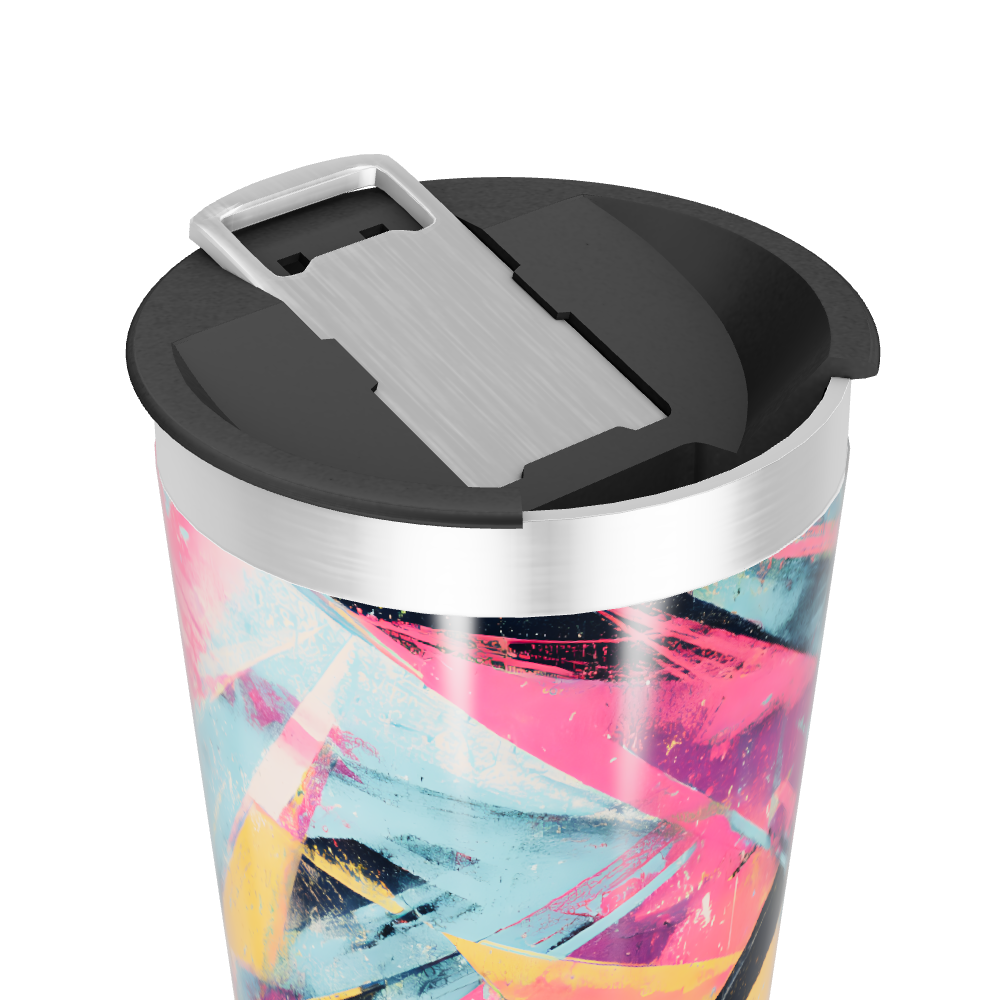 Copo Térmico - Estampa Colorida Abstrata