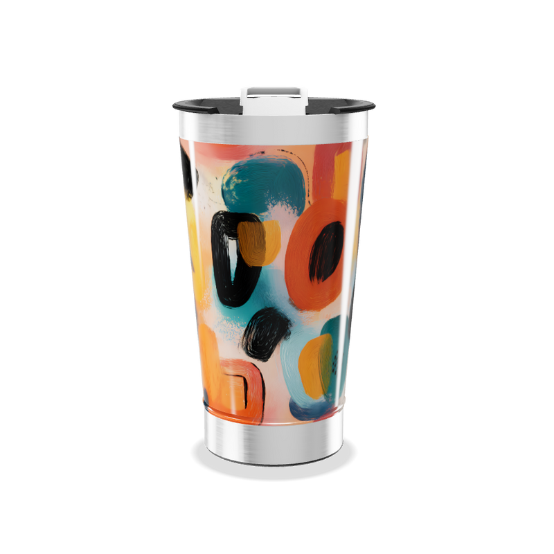 Copo Térmico - Estampa Abstrata Colorida