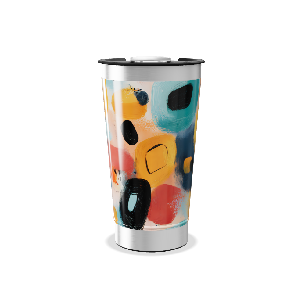 Copo Térmico - Estampa Abstrata Colorida